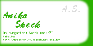 aniko speck business card